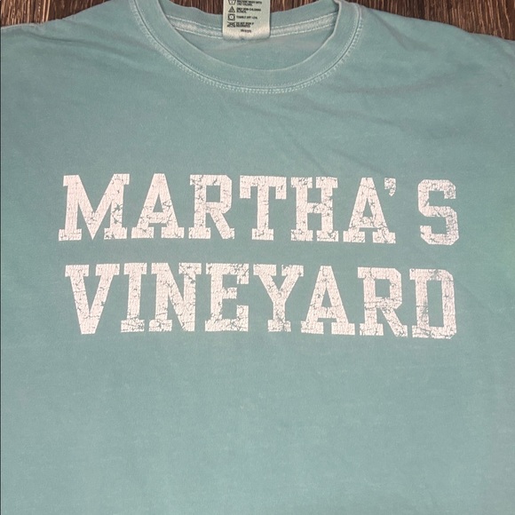 Martha's Vineyard Massachusetts Comfort Colors Teal blue Size Small - Picture 2 of 4